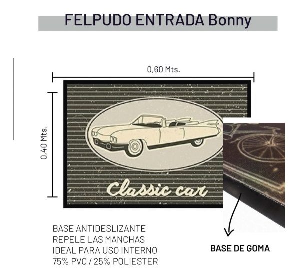 Alfombra Felpudo Entrada Sintetico Bonny Dib 40x60 Rambla - Imagen 4