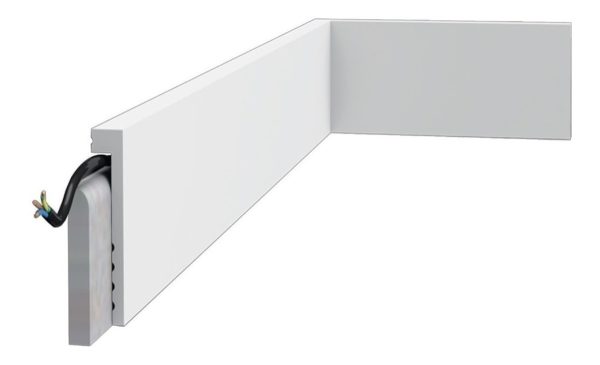 Tapa Zocalo Pvc Blanco Recto 12cm Pasacable X 2,45ml - Imagen 5