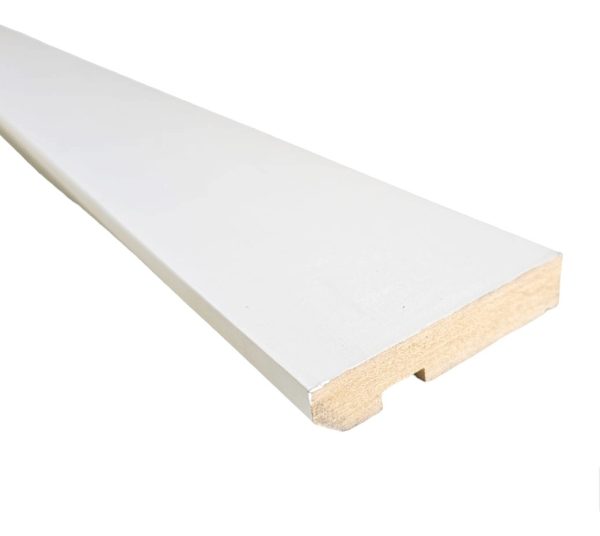 Zocalo Madera Foliado Blanco Recto 7 Cm X 2,75mts Atenneas