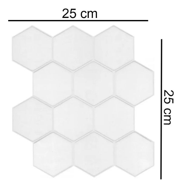 Vinilo Autoadhesivo Azulejo Cerámico Hexagonal Cocina Baño Color Blanco 16592 - Imagen 8
