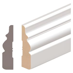 Moldura Contramarco Madera Mdf Prepintado Blanco Pc75 Rambl