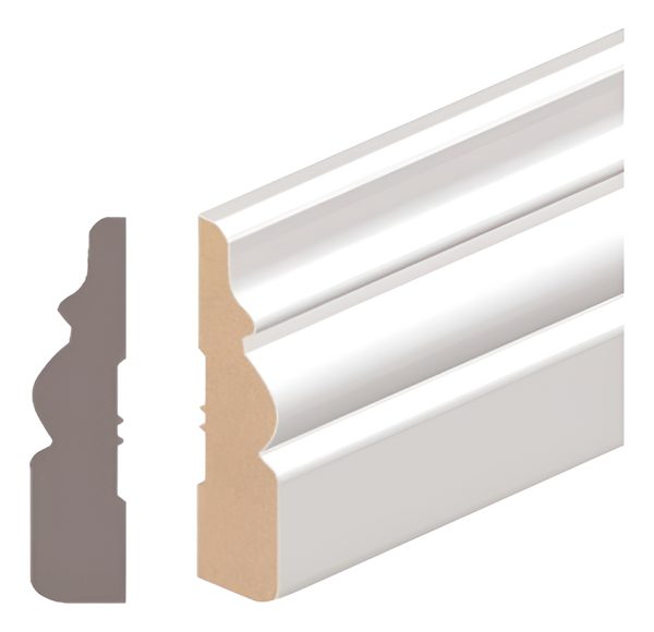 Moldura Contramarco Madera Mdf Prepintado Blanco Pc75 Rambl