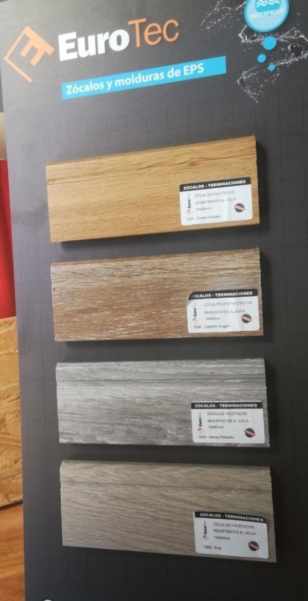 Zócalo Pvc Eurotec Facetado Simil Madera 8cm X 2.45 Mts - Imagen 11