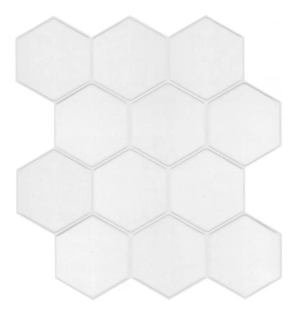 Vinilo Autoadhesivo Azulejo Cerámico Hexagonal Cocina Baño Color Blanco 16592 - Imagen 4