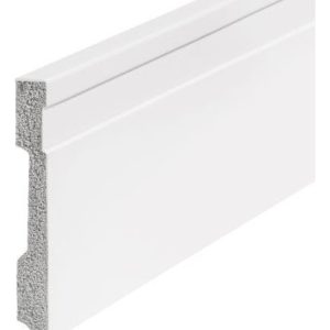 Zocalo Pvc Blanco Recto Acanalado 10cm X 2,45ml