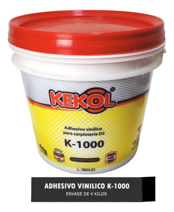 Adhesivo Vinilico Kekol K-1000 Cola Carpintero Madera X 4 Kg - Imagen 3