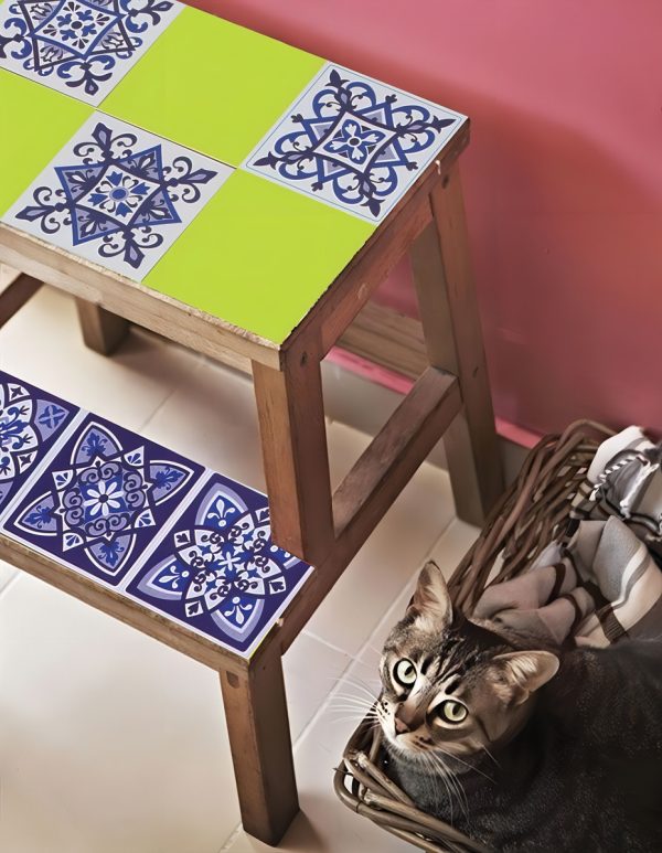 Azulejos Autoadhesivos Vinilo Muresco 16231 X 6 Unidades Color Azul - Imagen 3