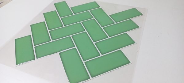 Azulejo Autoadhesivos Ceramico Cocina Baño Muresco 16721 Color Verde Claro - Imagen 8