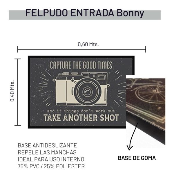 Alfombra Felpudo Entrada Sintetico Bonny Dib 40x60 Rambla - Imagen 9