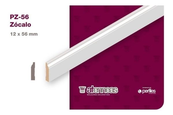 Zócalo Atenneas Pz56 Mdf Prepintado Blanco X 2,75 Ml - Imagen 2