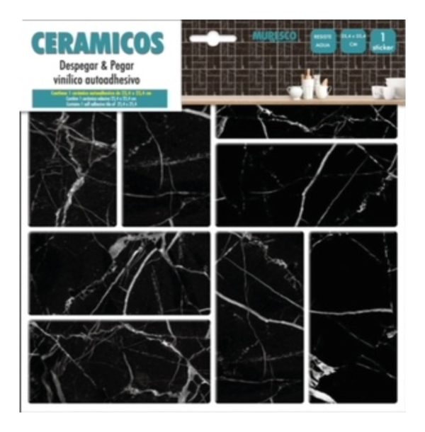 Cerámico Autoadhesvo Muresco Simi Mármol Imperial 25,4 X25,4
