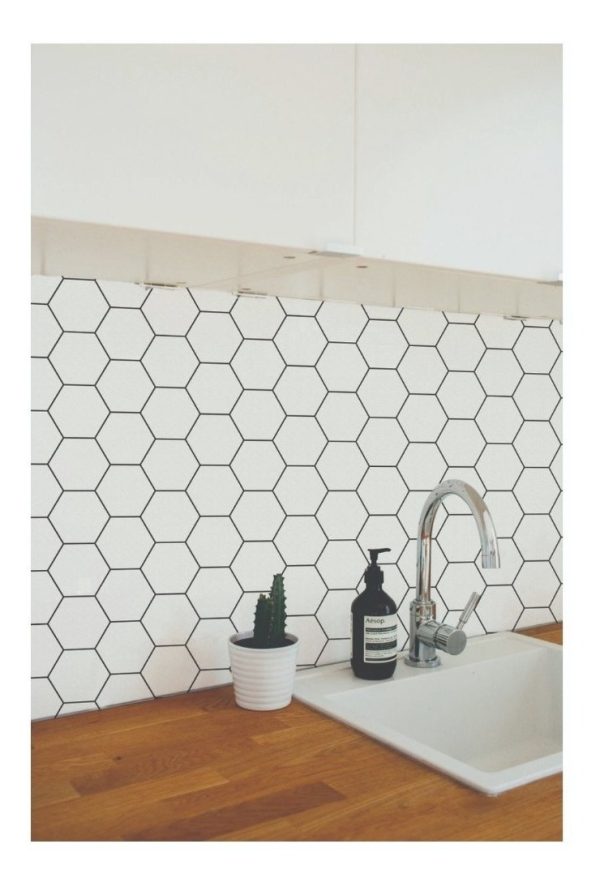 Vinilo Autoadhesivo Azulejo Cerámico Hexagonal Cocina Baño - Imagen 7