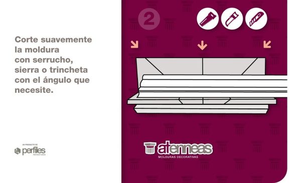 Inglete Cortes Molduras Telgopor Techo Pared Atenneas Rambla - Imagen 3