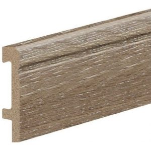 Zocalo Pvc Simil Madera Facetado Eurotec 8cm Castaño X2,45ml