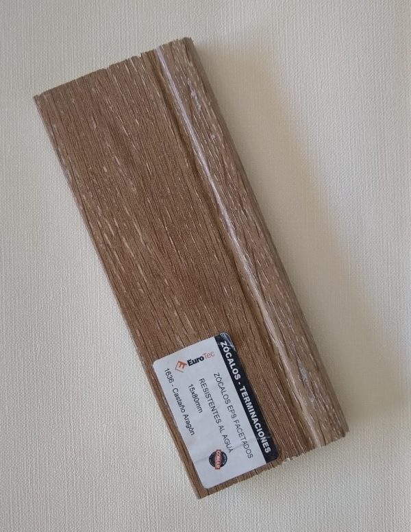 Zócalo Pvc Eurotec Facetado Simil Madera 8cm X 2.45 Mts - Imagen 8