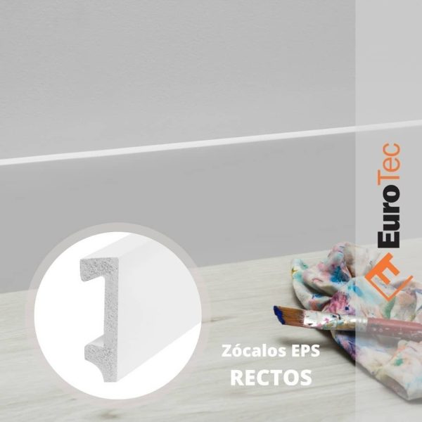 Zocalo Blanco Recto Pvc Reistente Al Agua 10cm X 2,45 Rambla - Imagen 2