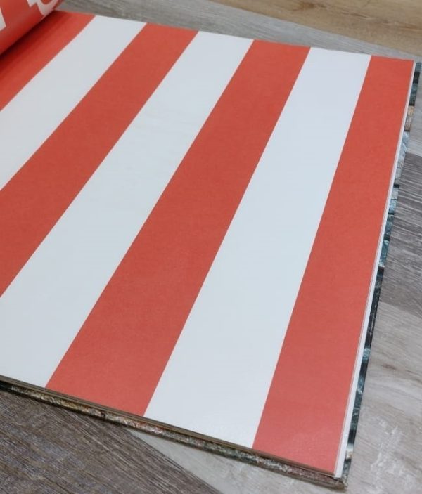 Empapelado Rayado Blanco Y Rojo Papel Muresco Zen 34812 - Imagen 3
