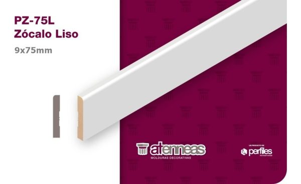 Zocalo Atenneas Prepintado Blanco Pz75 L 9x75x2750 - Imagen 2