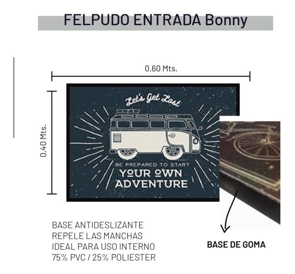 Alfombra Felpudo Entrada Sintetico Bonny Dib 40x60 Rambla - Imagen 19