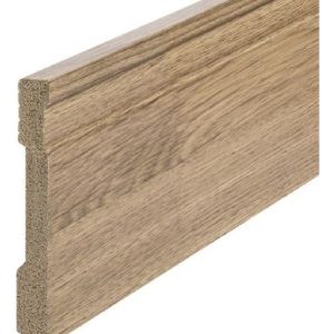 Zocalo Pvc Roble Frances Recto Acanalado 10cm X 2,45ml