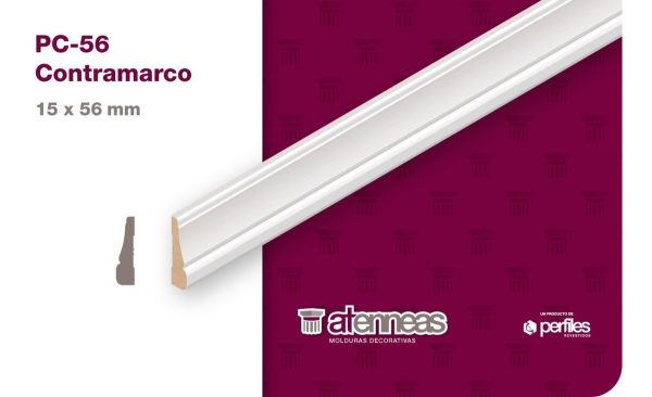 Contramarco Mdf Prepintado Blanco 15x56x2750 Atenneas Pc56 - Imagen 3