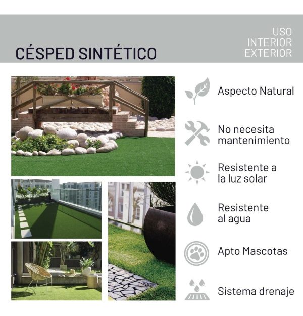 Cesped Sintetico 20mm Gramagreen Gg18r X M2 Rambla - Imagen 7