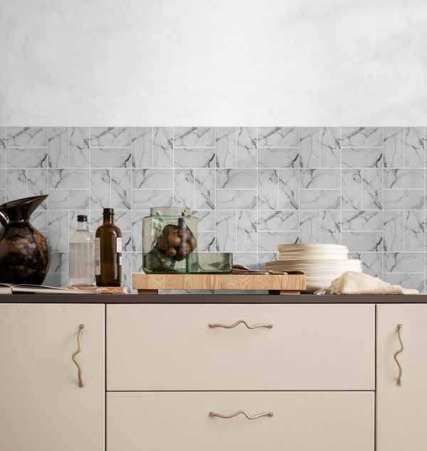 Cerámico Autoadhesivo Simil Marmol Cocina Baño Muresco - Imagen 4