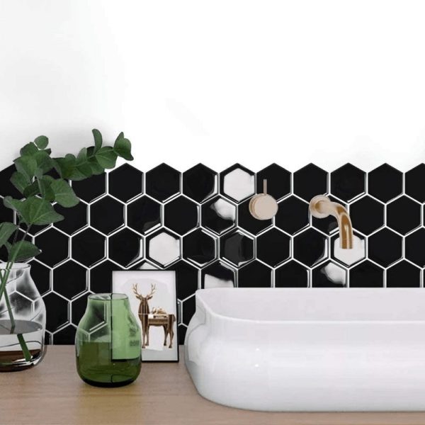 Vinilo Autoadhesivo Azulejo Cerámico Hexagonal Cocina Baño - Imagen 2