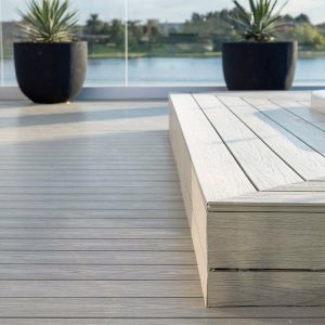 Deck Wpc Veteado Simil Madera Con Accesorios X 1m2 Exterior