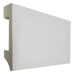 Zocalo Pvc Eps Blanco Recto Resistente Al Agua 7cm X 2,20 Ml
