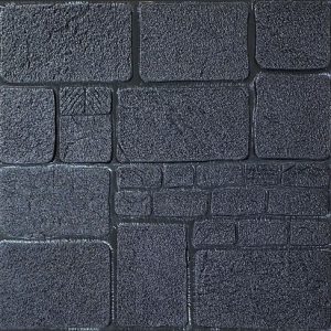 Placas 3d Vinilo Autoadhesivo Pared Piedra Negra 70x77 Cm
