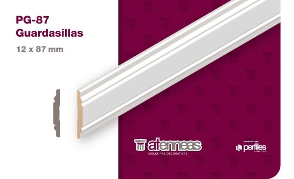 Guardasillas Atenneas Mdf Prepintado Blanco Pg87 X 2,60 Mts - Imagen 3