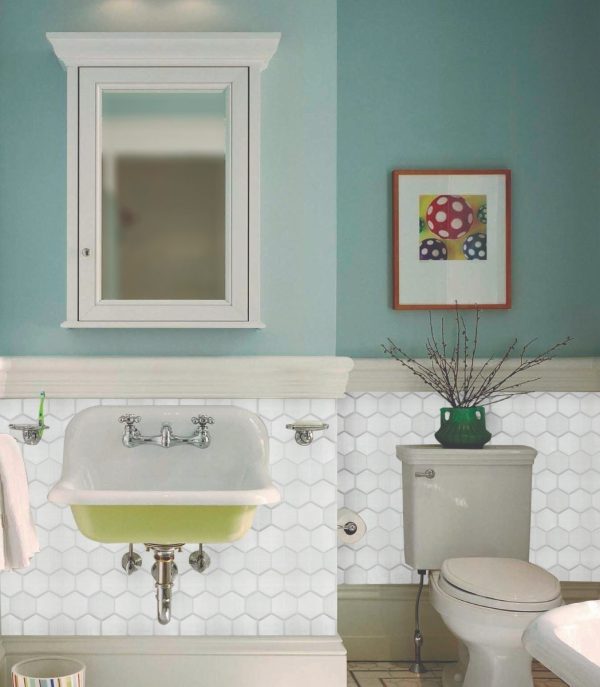 Vinilo Autoadhesivo Azulejo Cerámico Hexagonal Cocina Baño - Imagen 8
