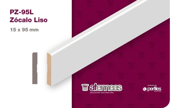 Zocalo Liso Atenneas Pz95l Mdf Prepintado Blanco 2,75ml - Imagen 3