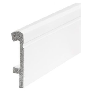 Zocalo Pvc Blanco Facetado 8cm X 2,45ml