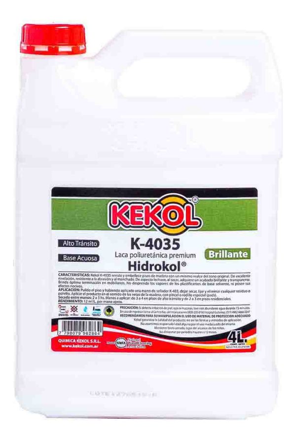 Hidrolaca Acuosa Kekol K-4035 Madera Plastificante X 4lt - Imagen 2