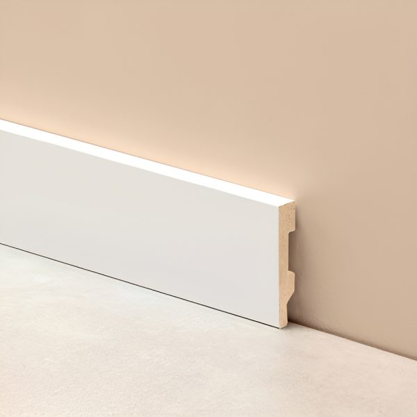 Zocalo Pvc Eps Blanco Recto Resistente Al Agua 7cm X 2,20 Ml - Imagen 4