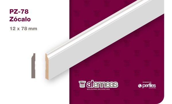 Zocalo Atenneas Pz-78 Mdf Prepintado Blanco X 2,75ml - Imagen 2