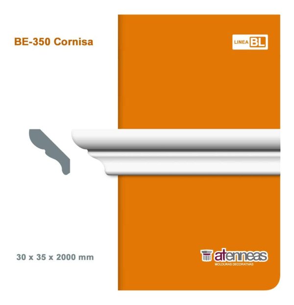 Moldura Telgopor Atenneas Techo Pared Bliss Be-350 Tira 2ml - Imagen 2