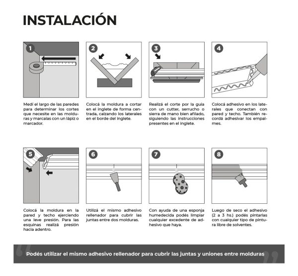 Moldura Telgopor Atenneas Techo Pared Bliss Be-350 Tira 2ml - Imagen 3