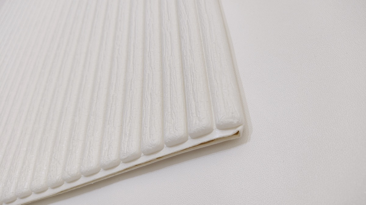 Placas 3d Vinilo Autoadhesivo Pared Acanalada 70x77 Cm - Imagen 2