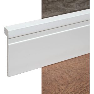 Tapa Zocalo Eps Pvc Blanco Recto 12cm Pasacable X 2,20ml