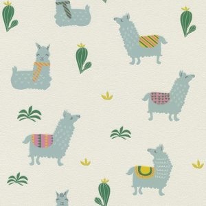 Papel Vinílico Importado Botanique Rasch 813234 Llamas