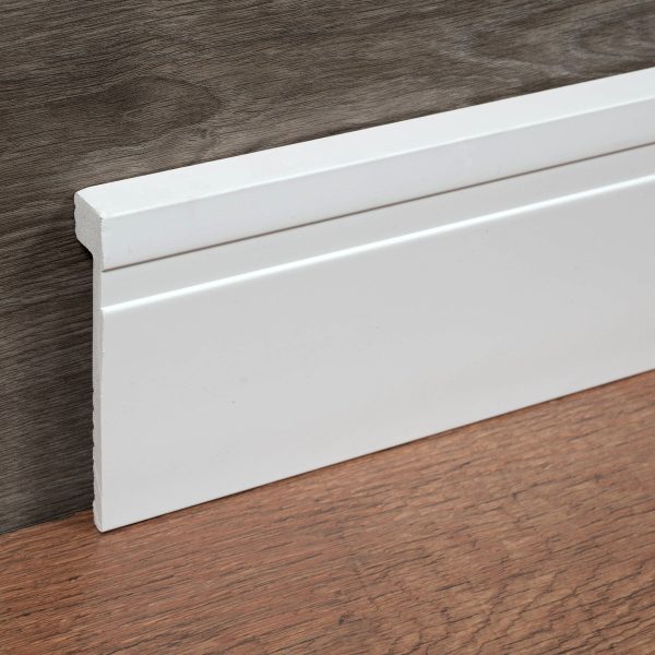 Tapa Zocalo Eps Pvc Blanco Recto 12cm Pasacable X 2,20ml - Imagen 3