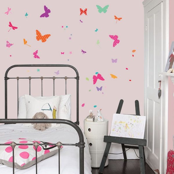 Vinilo Wallsticker Autoadhesivo Mariposas Pared 50x70cm Color Blanco - Imagen 2