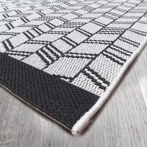 Alfombra Sena Tejido Plano Trend 160 X 230 Moderna Keops3008 Ancho 160 Cm Color Blanco Diseño De La Tela 500 Largo 230 Cm