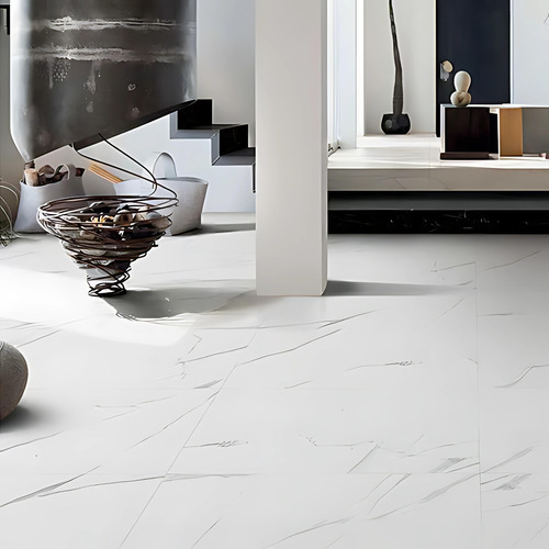 Piso Vinílico Click Urben Marmol Carrara 5,5mm Baldosa 30x60 - Imagen 4