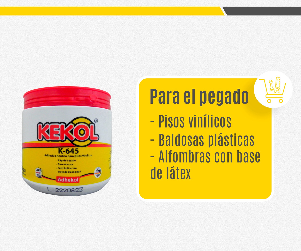 Adhesivo Acrílico Para Piso Vinílico K-645 Color Beige Kekol 1 Kg - Imagen 3