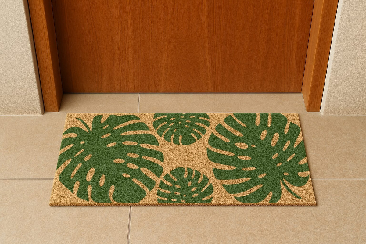 Felpudo Dib Confort Matcha Hojas 30x70 Cm Pvc Entrada - Imagen 5