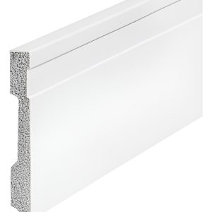 Zocalo Pvc Blanco Recto Acanalado 10cm X 2,45ml